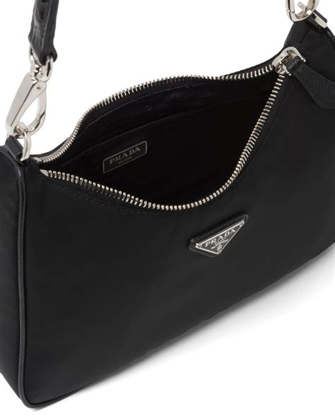 authentic prada tessuto sport nylon re-edition muti hobo bag black|Prada re edition handbags.